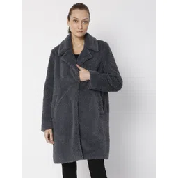 vero moda Polyester Self Design Coat For Women-picture-24