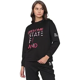 vero moda Polyester Women's Round Neck Sweatshirt-picture-23