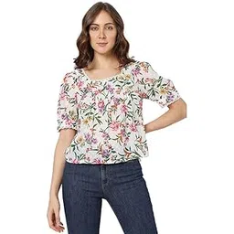 vero moda Printed Polyester Square Neck Women's Top-picture-31