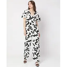 vero moda Printed V-Neck Jumpsuit-picture-15