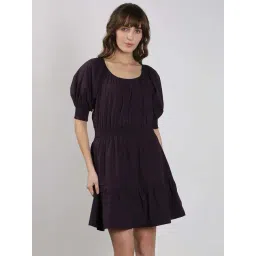 Vero Moda Purple Plain Dress-picture-42