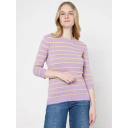 Vero Moda Purple Striped Sweater-picture-28