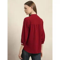Vero Moda Red Cotton Regular Fit Shirt image 2