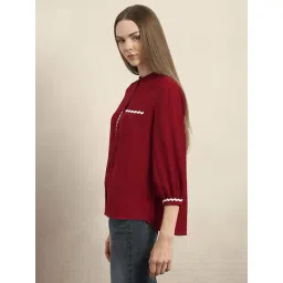Vero Moda Red Cotton Regular Fit Shirt image 3