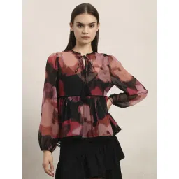 Vero Moda Red Floral Printed Chiffon Sheer Regular Fit Top-picture-29