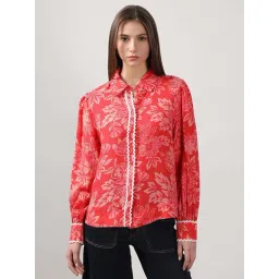 Vero Moda Red Regular Fit Printed Shirt-picture-34