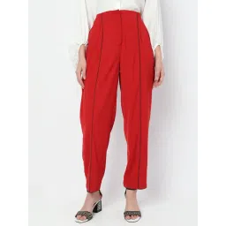 Vero Moda Red Straight Fit High rise Pants-picture-17