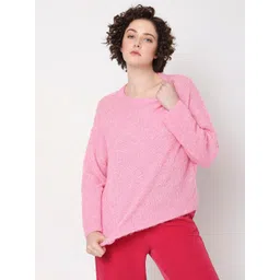 Vero Moda Self Design Round Neck Pullover-picture-12