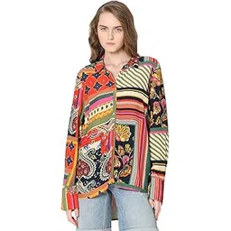 vero moda Spread Collar Ethnic Motifs Printed Casual Shirt-picture-23