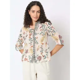 Vero Moda White Cotton Regular Fit Printed Shirt-image-30