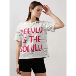 Vero Moda White Cotton Regular Fit Printed T-Shirt-picture-28