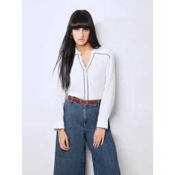 Vero Moda White Cotton Regular Fit Shirt-image-36