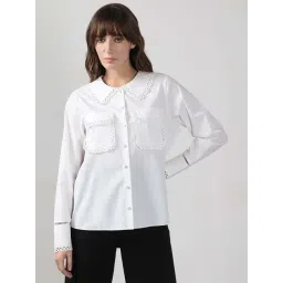 Vero Moda White Cotton Regular Fit Shirt-picture-12