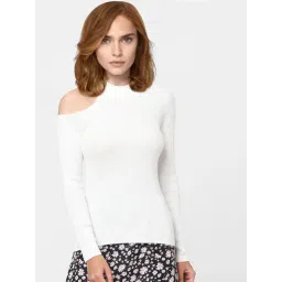 Vero Moda White Cotton Slim Fit Sweater-picture-45
