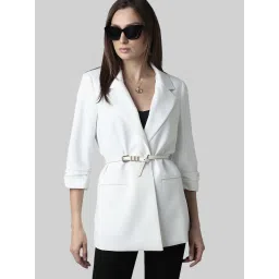 Vero Moda White Regular Fit Blazer image 1