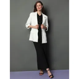 Vero Moda White Regular Fit Blazer image 4