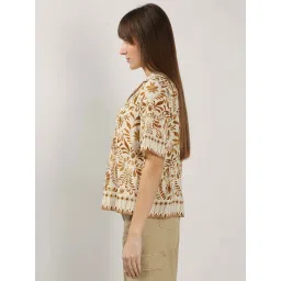 Vero Moda White Regular Fit Printed Shirt image 3