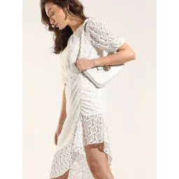 Vero Moda White Self Design Midi Dress-picture-20