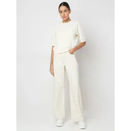 Vero Moda White Self Design Pullover image 5