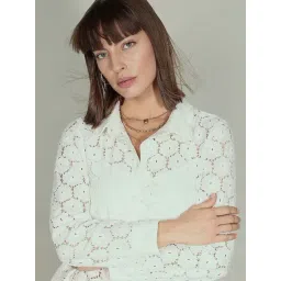 Vero Moda White Self Design Shirt-picture-22
