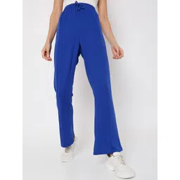Vero Moda Women Blue Flared High-Rise Trousers image 1