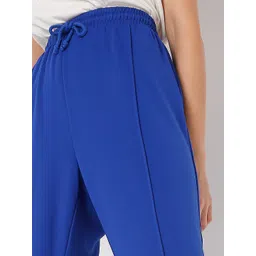 Vero Moda Women Blue Flared High-Rise Trousers image 2