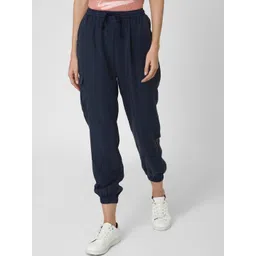 Vero Moda Women Blue Loose Fit Solid Joggers-picture-16