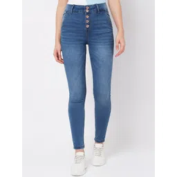 Vero Moda Women Blue Skinny Fit High-Rise Light Fade Stretchable Jeans-picture-40