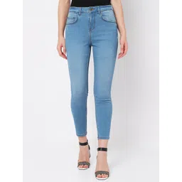 Vero Moda Women Blue Skinny Fit High-Rise Light Fade Stretchable Jeans-picture-41