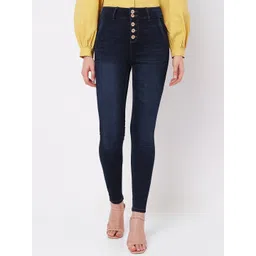 Vero Moda Women Blue Skinny Fit High-Rise Light Fade Stretchable Jeans-image-29