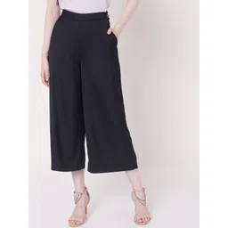 Vero Moda Women Blue Slim Fit High-Rise Culottes Trousers-picture-44