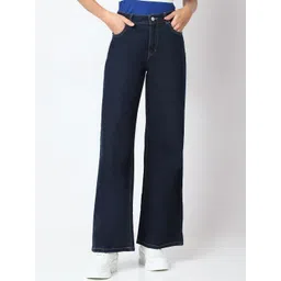 Vero Moda Women Cotton High-Rise Wide Leg Jeans-picture-37