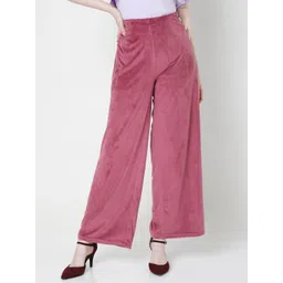 Vero Moda Women Pink Flared High-Rise Parallel Trousers-picture-21