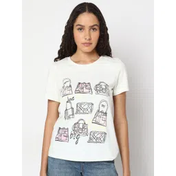 Vero Moda Women Printed Monochrome T-shirt-picture-25