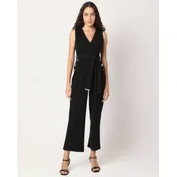 vero moda Women V-Neck Jumpsuit with Tie-Up Belt-picture-14
