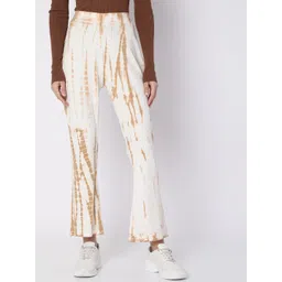 Vero Moda Women White Tie and Dye Printed High-Rise Culottes Trousers-picture-21