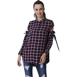 vero moda Women's Checkered Regular Fit Shirt-picture-12