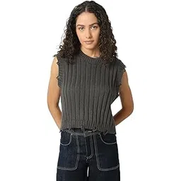 vero moda Women's Cotton Solid Regular Fit Pullover Sweater-picture-14