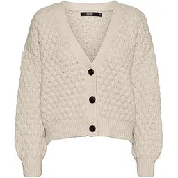 vero moda Women's Polyester Blend V-Neck Cardigan-picture-34