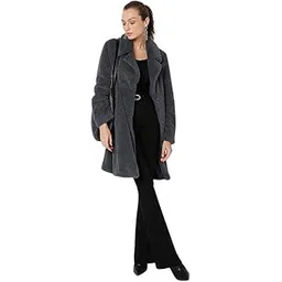 vero moda Women's Polyester Knee Length A-Line Coat-picture-44