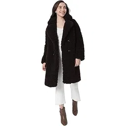 vero moda Women's Polyester Knee Length A-Line Coat-picture-12