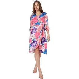 vero moda Women's Polyester Wrap Knee-Length Dress-picture-19