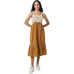 vero moda Women's Rayon Fit and Flare Midi Dress-picture-32