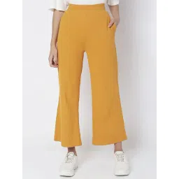 Vero Moda Yellow Cotton Striped Pants-picture-12
