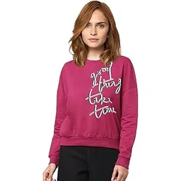vero moda Women's Cotton Round Neck Sweatshirt image 1