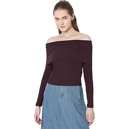 vero moda Women's Polyester Solid Regular Fit T-Shirt image 1