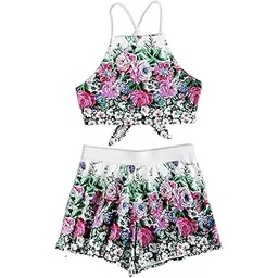 verone Baby Girls Awesome Flowers Cotton Flare Sleeve Top and Short (1 to 5 Year) (4-5 Years, Flowers)-picture-50