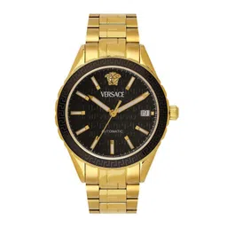 Versace Men Brass Dial & Stainless Steel Bracelet Style Straps Analogue Watch VEQCA0624-picture-15