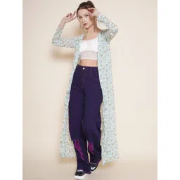 VESTIDO MODAS Floral Printed Front Open Longline Shrug-picture-29