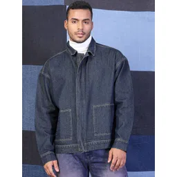 VESTIDO MODAS Men Denim Jacket with Patchwork-picture-10